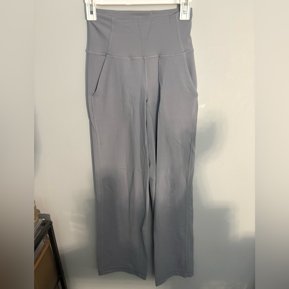 Lululemon High-Rise Straight Gray Pants